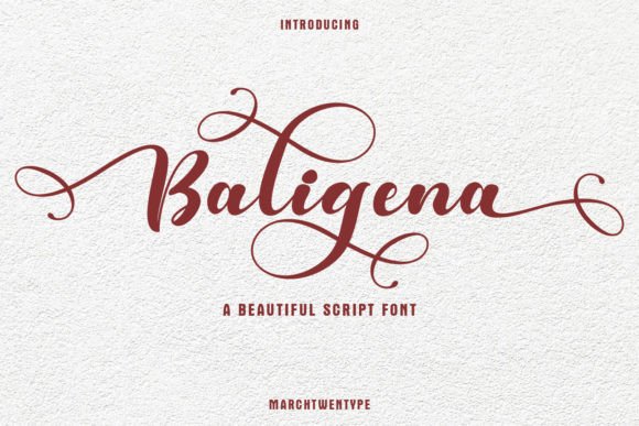 Baligena: A Romantic Script Font for Editorial Design