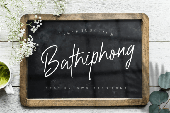 Bathiphong: A Bold Script Font for Handmade Brands