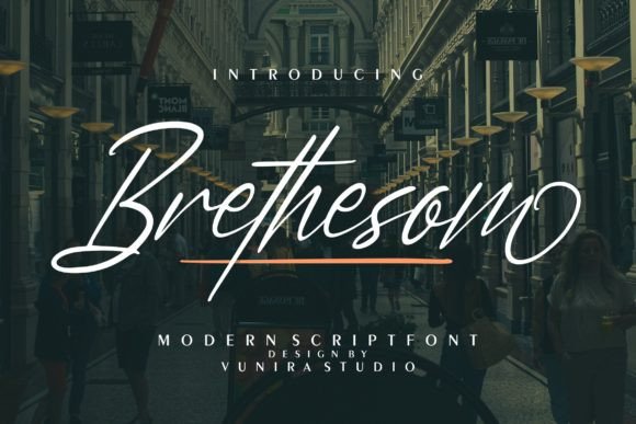 Brethesom: A Delicate Handwritten Font for Campaign Headlines