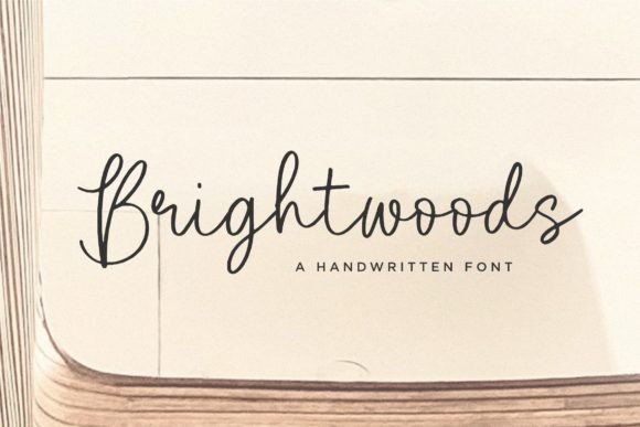 Brightwoods: A Handwritten Script Font That Feels Like a Thoughtful Signature