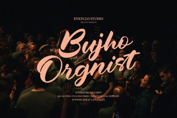 Bujho Orgnist: A Bold Handwritten Font for Real Business Branding