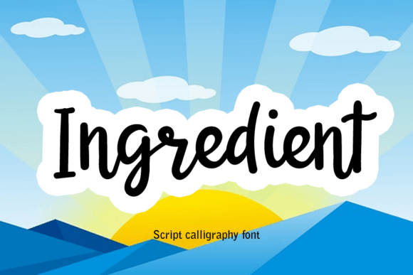 Ingredient: A Handwritten Font That Feels Like a Thoughtful Pause