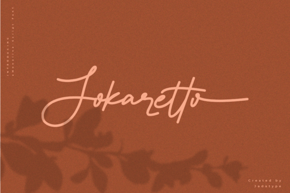 Jokaretto: A Smooth, Monoline Script Font for Campaign Visuals
