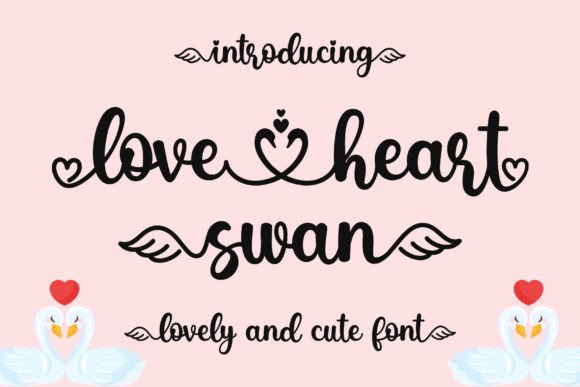 Love Heart Swan Font: Adorable Branding for Small Businesses