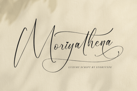 Moriyathena: A Luxurious Script Font for Editorial Elegance