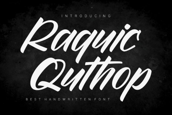 Raquic Quthop: A Thoughtful Script Font for Editorial Warmth
