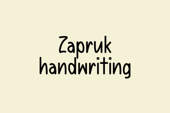 Zapruk: A Friendly Handwritten Font for Digital Brands